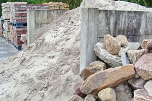 verschiedene Baustoffe